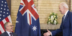 Prime Minister Anthony Albanese and President Joe Biden the Quad leaders’ summit in Tokyo last month.
