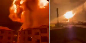 Huge fire starts from gas explosion in Nairobi