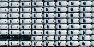 Zeekr electric vehicles bound for shipment to Europe at the Port of Taicang.