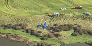 A plane crashed on the banks of Lake Connewarre on Friday morning.