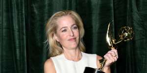 Gillian Anderson won best supporting actress in a drama series at the Emmy Awards for her portrayal of Margaret Thatcher in The Crown.