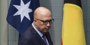 Peter Dutton was accused by the PM of pushing “conspiracy theories” in the referendum campaign.
