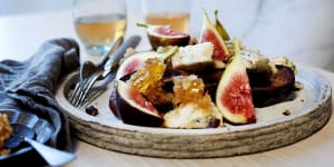 Figs,blue cheese,honeycomb and pecans by Three Blue Ducks.