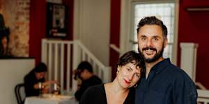 Claret Club owners Bridget Raffal and Harry Hunter.