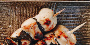 Stick ’em up:Yakitori and kushiyaki at Robata. 
