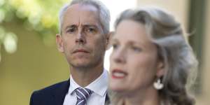 Minister for Immigration,Citizenship and Multicultural Affairs Andrew Giles and Home Affairs Minister Clare O’Neil.