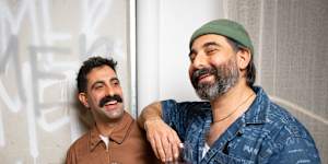 Harry Kapoulas (right) with his brother Mario at Homer.