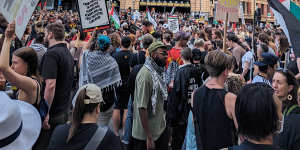 Protesters staged a sit-in outside Flinders Street Station in Melbourne.