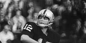 Oakland Raiders quarterback Ken Stabler,pictured in 1974,asked for his brain to be examined.