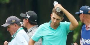 ‘I hope he’s all right’:Cam Smith tee shot hits opponent in the head at PGA