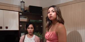 As well as the eye-popping real-estate,Aina Dumlao (left,with Susana Downes) was impressed with the input the Filipino actors had in shaping the script.