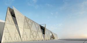 A rendering of the Grand Egyptian Museum. 