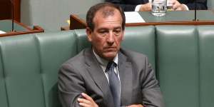 On his own:Mal Brough during question time on December 3.