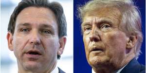 Leading Republican figures:Florida Governor Ron DeSantis and former US president Donald Trump.