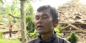 ‘I have to live with it’:Indonesia quake survivor loses 11 relatives