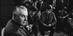 Then opposition leader,Gough Whitlam,returns from China after leading an ALP delegation in 1971.