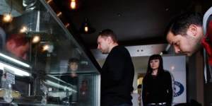 Tempted:The baked offerings draw a crowd at Izba Russian Treats in Newtown.