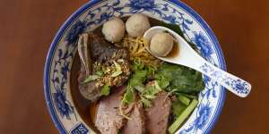 Beef noodle soup.