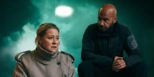 Susanne (Trine Dyrholm) with former soldier CC (Dar Salim) in Face to Face.