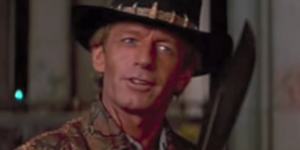 "That's not a knife;this is a knife":Paul Hogan in the original Crocodile Dundee.