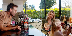 Dr Michela Brennan with her husband Sean Brennan and their children Lilliana and Nicholas. 