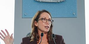 Treasurer Jaclyn Symes on budget day. 