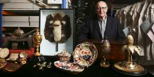 Trevor Kennedy with some of the 5000 items of historical significance that will find a home at the National Museum of Australia. 