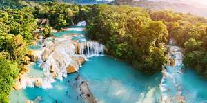 Agua Azul waterfalls in Chiapas,Mexico. 