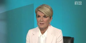 Julie Bishop appeared on ABC’s 7.30.
