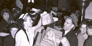 From the Archives,1946:Christmas Eve spending spree and holiday exodus