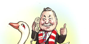 Ron Barassi was Swans coach from 1993-95.