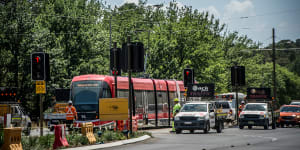 Light rail on the way to Civic,but testing to go on for weeks