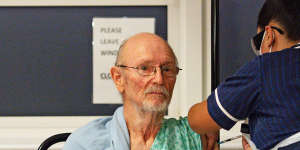 William Shakespeare,81,was among the first in the UK to be vaccinated against COVID-19.