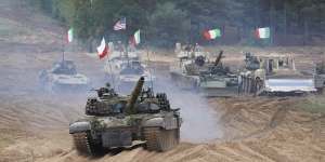 NATO military exercises in Latvia in September,2021. 