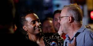 Anthony Albanese made history at the 45th annual Gay and Lesbian Mardi Gras parade. 