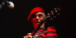 Damned if he does:Ian ‘Captain Sensible’ Burns performing i New Zealand last year.