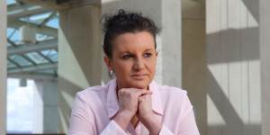 Jacqui Lambie at Parliament House in Canberra.