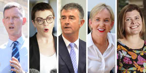 Queensland MPs Mark Bailey,Amy MacMahon,Tim Mander,Ros Bates and Nikki Boyd were frequently suspended from parliament in 2023.