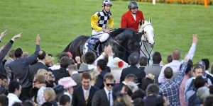 Steven Arnold and So You Think return to the winners’ stall after winning the 2010 Cox Plate.