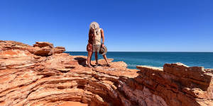 Weathered rock at Gantheaume Point,Broome,WA.