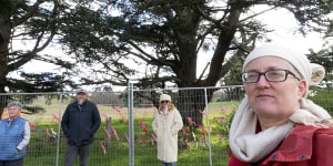 Debora Semple and other locals with concerns around the planning process for the Daylesford farmland.