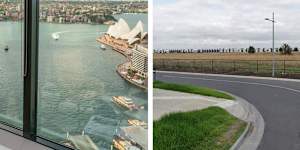 The view from an office Capital Guard claimed to have in Sydney,and the reality near its director’s home.