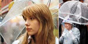 Scarlett Johansson in Lost in Translation and Queen Elizabeth at Royal Ascot in 2019. 