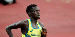 Bol led the pack in the 800m final in Tokyo until the final 100 metres.