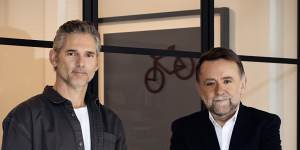 Eric Bana and Robert Connolly in their Melbourne office. 