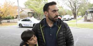 Neighbour Mujahid Torwali and his son,Azaan,10,heard the shooting. 
