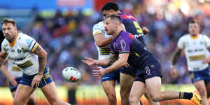 Wingers hit Eels with long-range magic,as Storm lead at the break