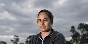 Simranjit Kaur says she lay in a bed at Box Hill hospital for a week while waiting for an MRI. 