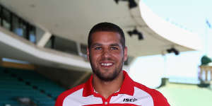 New in town:Lance Franklin after joining Sydney in 2013.