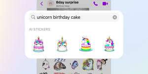 In chat apps,users will be able to create new stickers on the fly just by describing them with a few words.